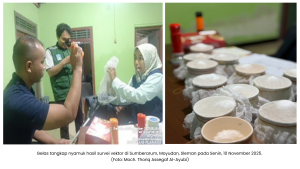 Gelas tangkap nyamuk hasil survei vektor di Sumberarum, Moyudan, Sleman pada Senin, 10 November 2025. (Foto: Moch. Thoriq Assegaf Al-Ayubi)