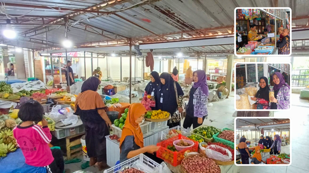 Pegawai Dinas Kesehatan Kabupaten Sleman berbelanja di Pasar Godean dalam rangka mendukung Gerakan Meramaikan Pasar Rakyat (GEMPAR).