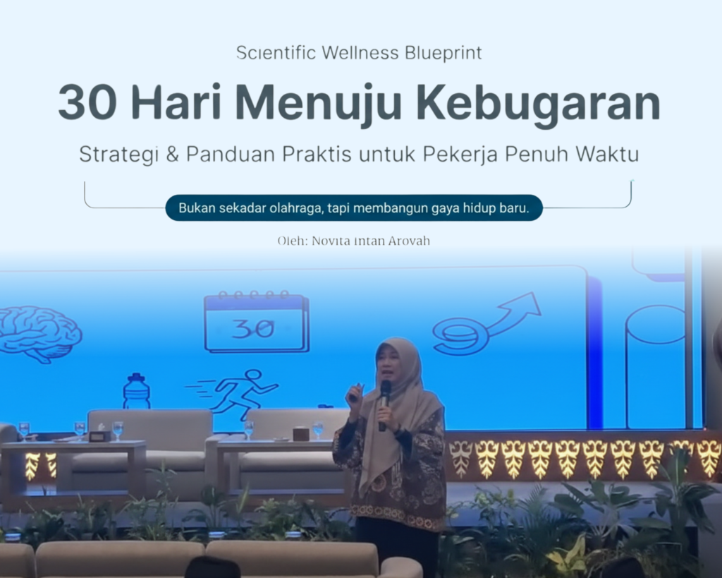 Prof. dr. Novita Intan Arofah, MPH, PhD menyampaikan materi “30 Hari Menuju Kebugaran” dalam kegiatan AKSI SEHAT yang diselenggarakan oleh Dinas Kesehatan Kabupaten Sleman di Griya Persada Convention Hotel & Resort Kaliurang, 12–13 Februari 2026.