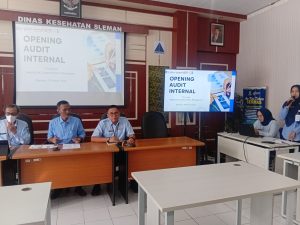 Opening meeting audit internal Sistem Manajemen Mutu ISO 9001:2015 di Dinas Kesehatan Kabupaten Sleman, Selasa (31/3/2026).